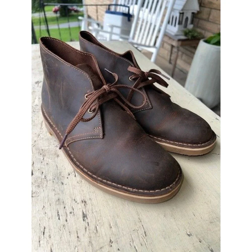 Clarks Men's Bushacre 3 Boot Beeswax Leather Size 10W Brown XCLT